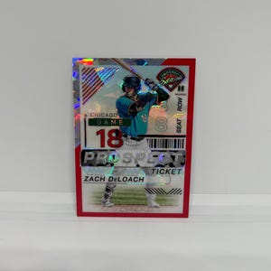 Zach DeLoach #171 Chicago White Sox; Red Ice Prizm; Panini Prospect Edition Baseball 2024