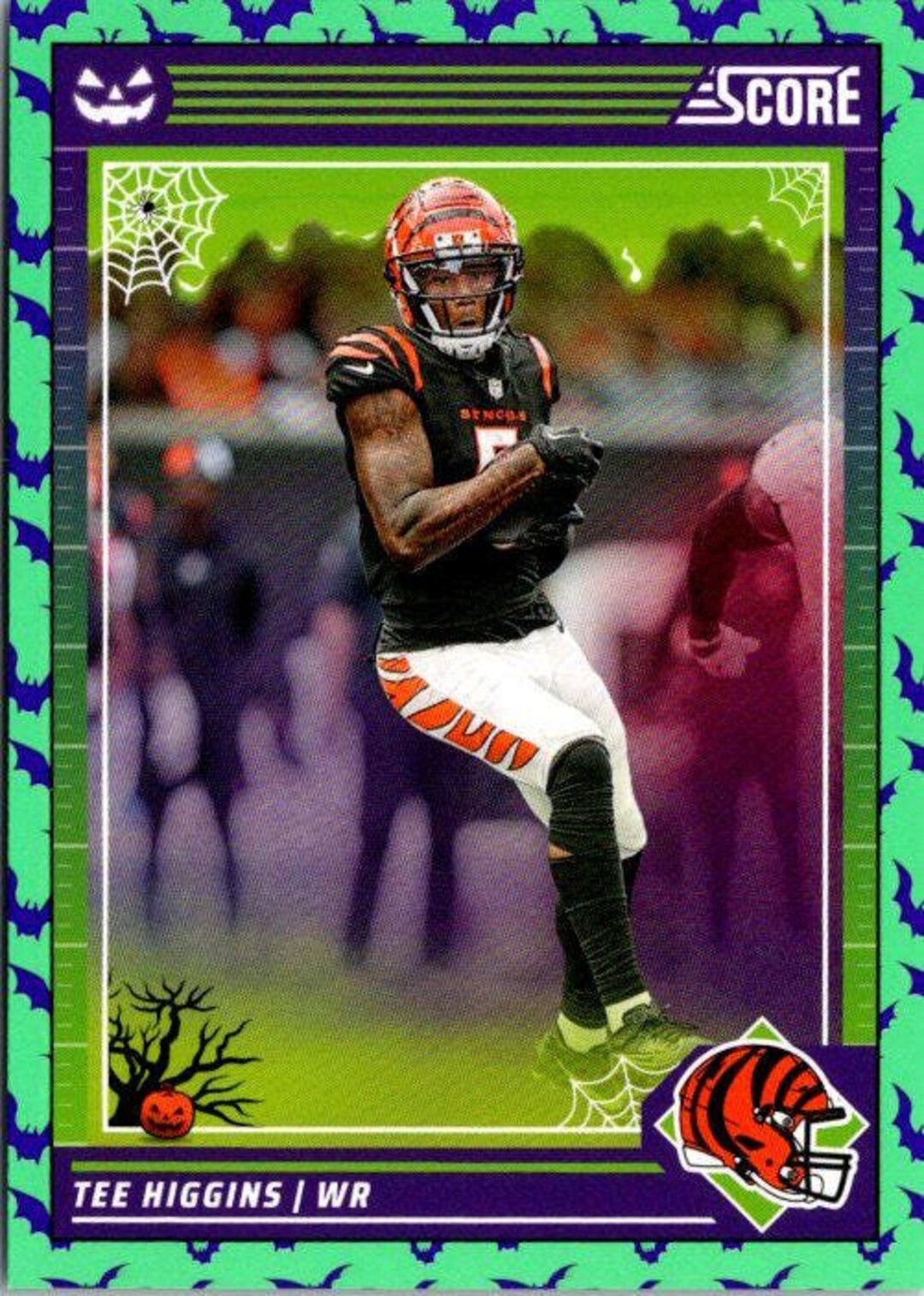 Tee Higgins #58 Cincinnati Bengals; Green Bats; Panini Score-a