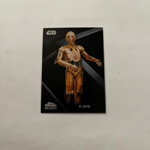 C-3PO #14 Guerra de las Galaxias; Base; Topps Cromo Negro 2022