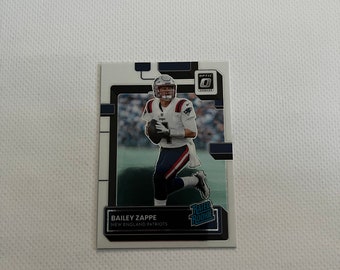 Bailey Zappe #229 New England Patriots; Rated Rookie; Panini Donruss Optic Football 2022