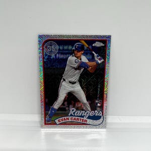 Evan Carter #T89CU10 Texas Rangers; Rookie 1989 Inserto - Mojo Refractor; Topps Update Baseball 2024