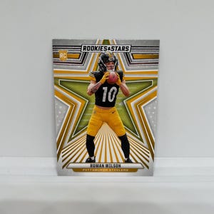 Roman Wilson n°185 des Steelers de Pittsburgh ; Débutant ; Recrues et stars du football Panini 2024