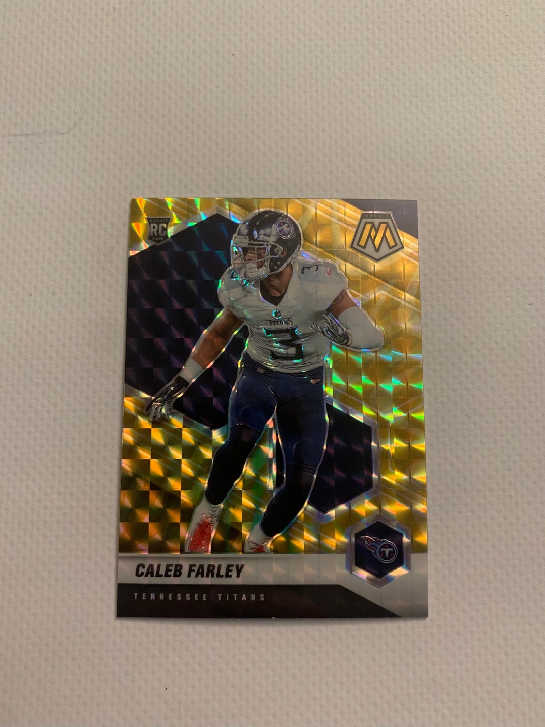 Caleb Farley #345 Tennessee Titans; Yellow Reactive Rookie; Panini