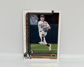 Jacob Wilson #314 Oakland Athletics; Rookie; Topps Baseball 2025