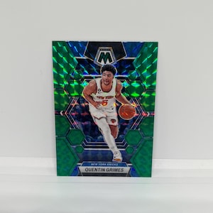 Quentin Grimes #157 New York Knicks; Green Mosaic Prizm; Panini Mosaic Basketball 2023