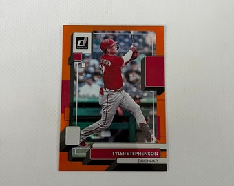 Tyler Stephenson #218 Cincinnati Rossi; Arancione Parallelo; Panini Donruss Baseball 2022