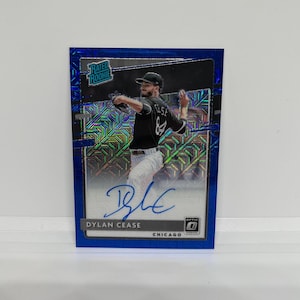 Dylan Cease #RRSDC Chicago White Sox; Autógrafo de calouro classificado - Blue Mojo numerado 35/99; Panini Donruss Optic Baseball 2020