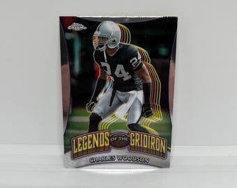 Charles Woodson #LOG7 Las Vegas Raiders; Wkładka Legends of the Gridiron; Topps Chrome Football 2025