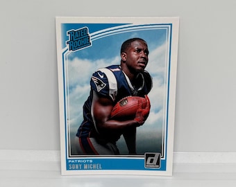 Sony Michel #310 New England Patriots; Rated Rookie; Panini Donruss Football 2018