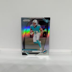 Jaylen Wright #348 Miami Delfine; Rookie - Silber Prizm; Panini Prizm Fussball 2024