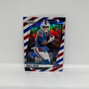 Khalil Shakir #32 Buffalo Bills; Roter, weißer und blauer Prizm; Panini Prizm Fussball 2024