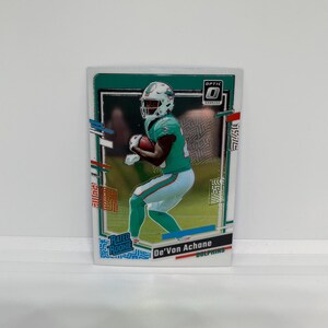 De'Von Achane #269 Miami Dolphins; Topprankad rookie; Panini Donruss Optic Fotboll 2023