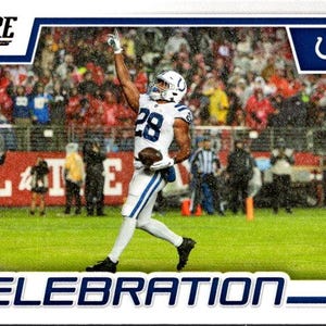 Jonathan Taylor #CJT Indianapolis Colts; Celebration Insert; Panini Score Football 2022