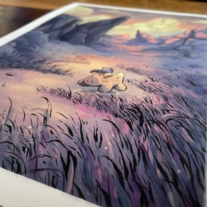 Sunset in the Valley, with Haru & Yama Giclee print image 2