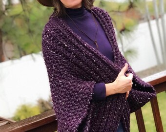 eggplant cardigan