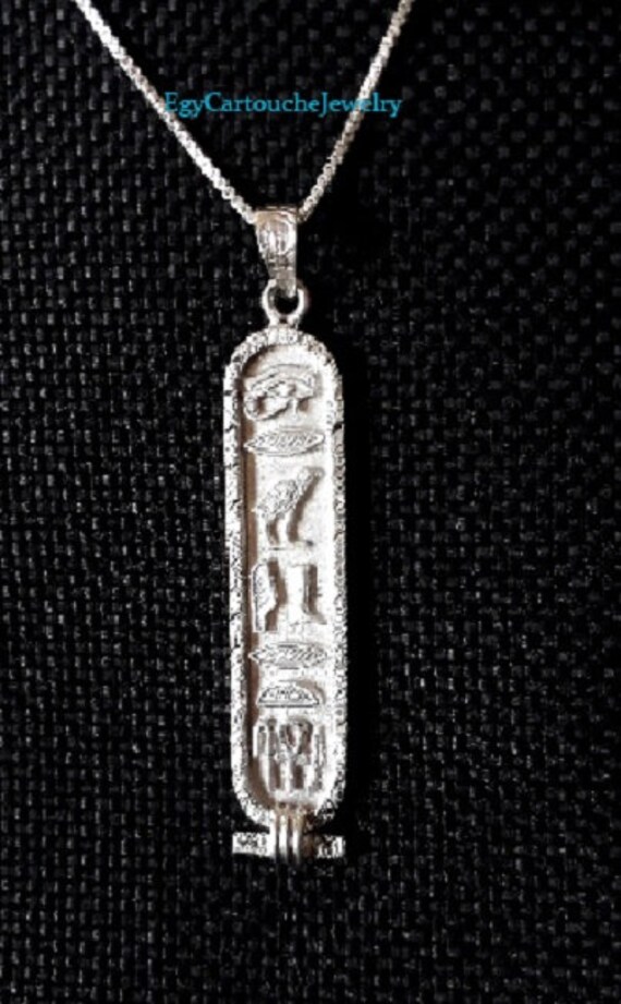 silver cartouche pendants