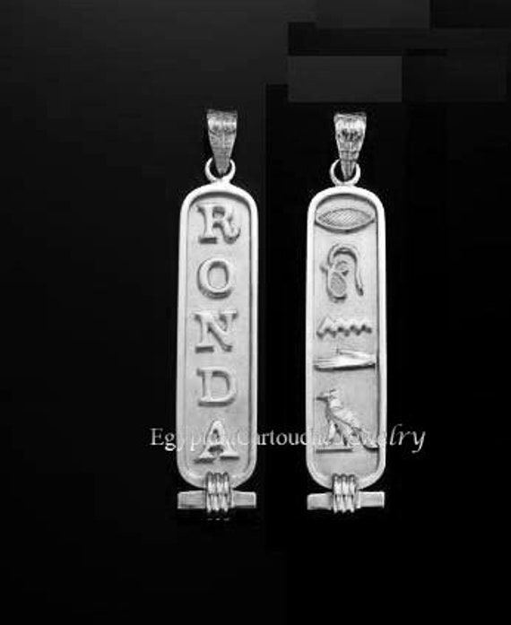 silver cartouche pendants