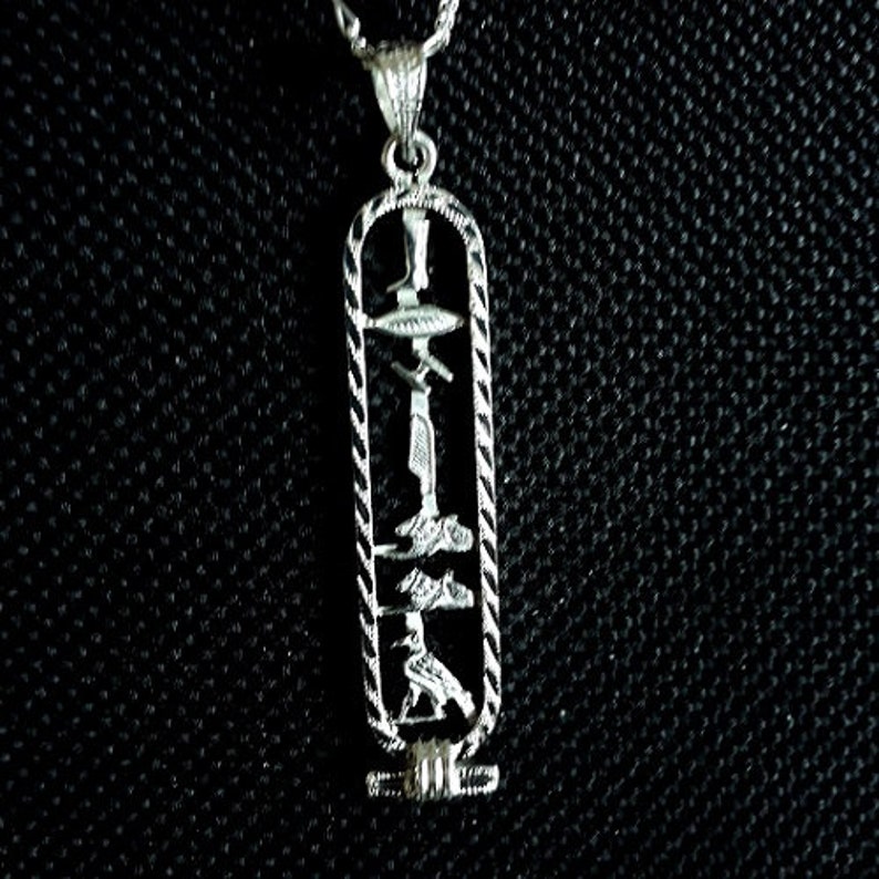 Egyptian Open Style Silver Cartouche Jewellery Pendant | Etsy