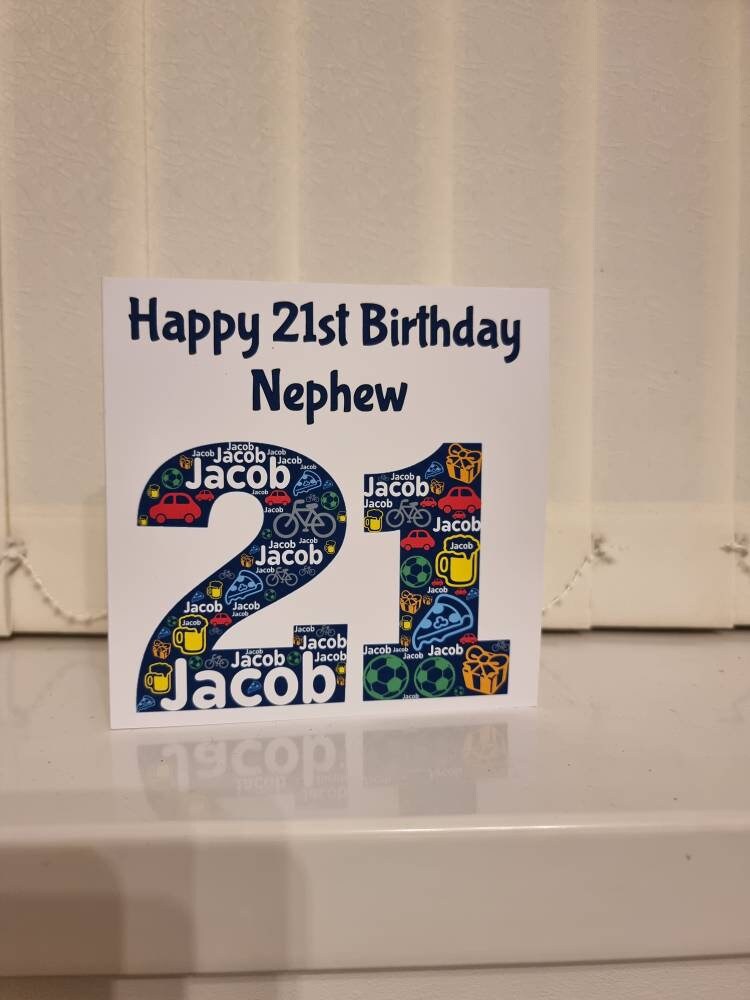 Personalised Birthday Card Nephew Son Grandson Brother Cousin Dad Uncle ...