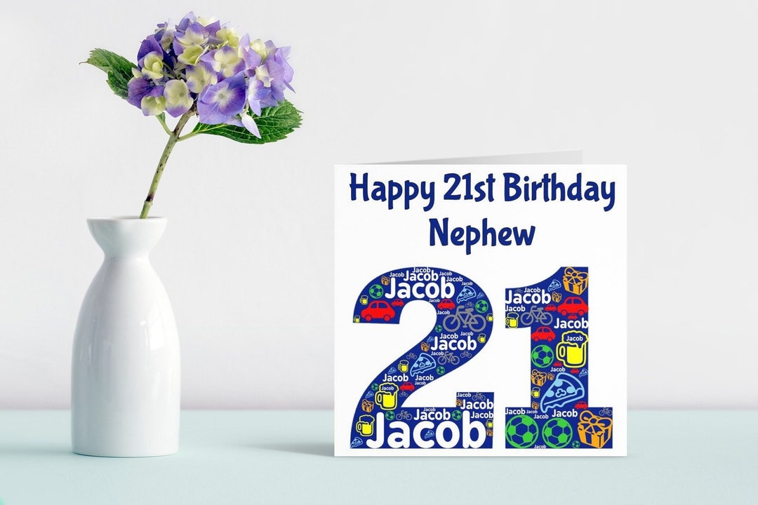 Personalised Birthday Card Nephew Son Grandson Brother Cousin Dad Uncle ...