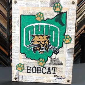 OHIO BOBCATS Graduation Gifts Ohio Gift Original University Art College Student Gift Bobcat Alumni Donor Gift Dorm Room Back to College