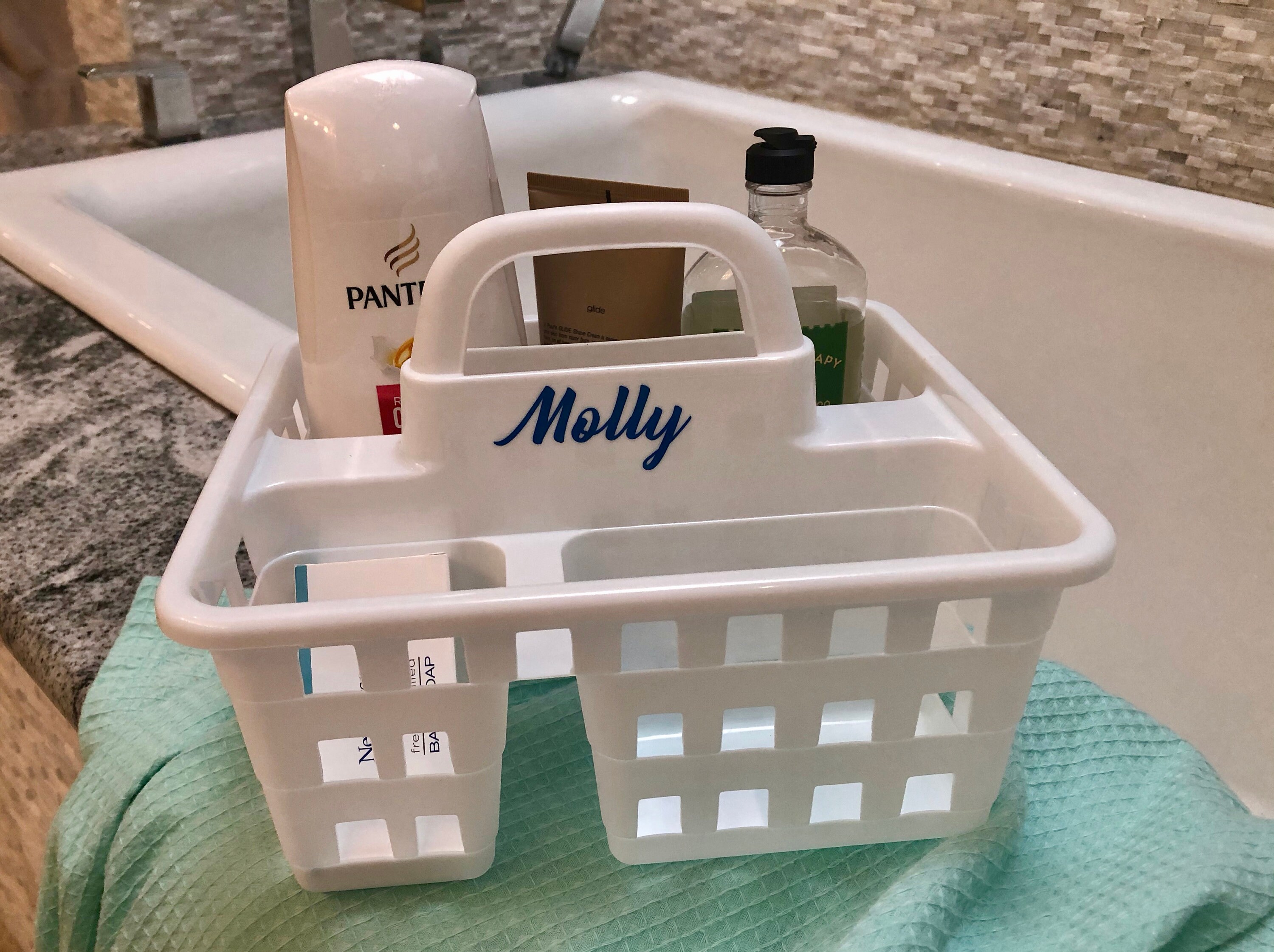 Shower Caddy Personalized Shower Caddy Small Caddy Shower Etsy