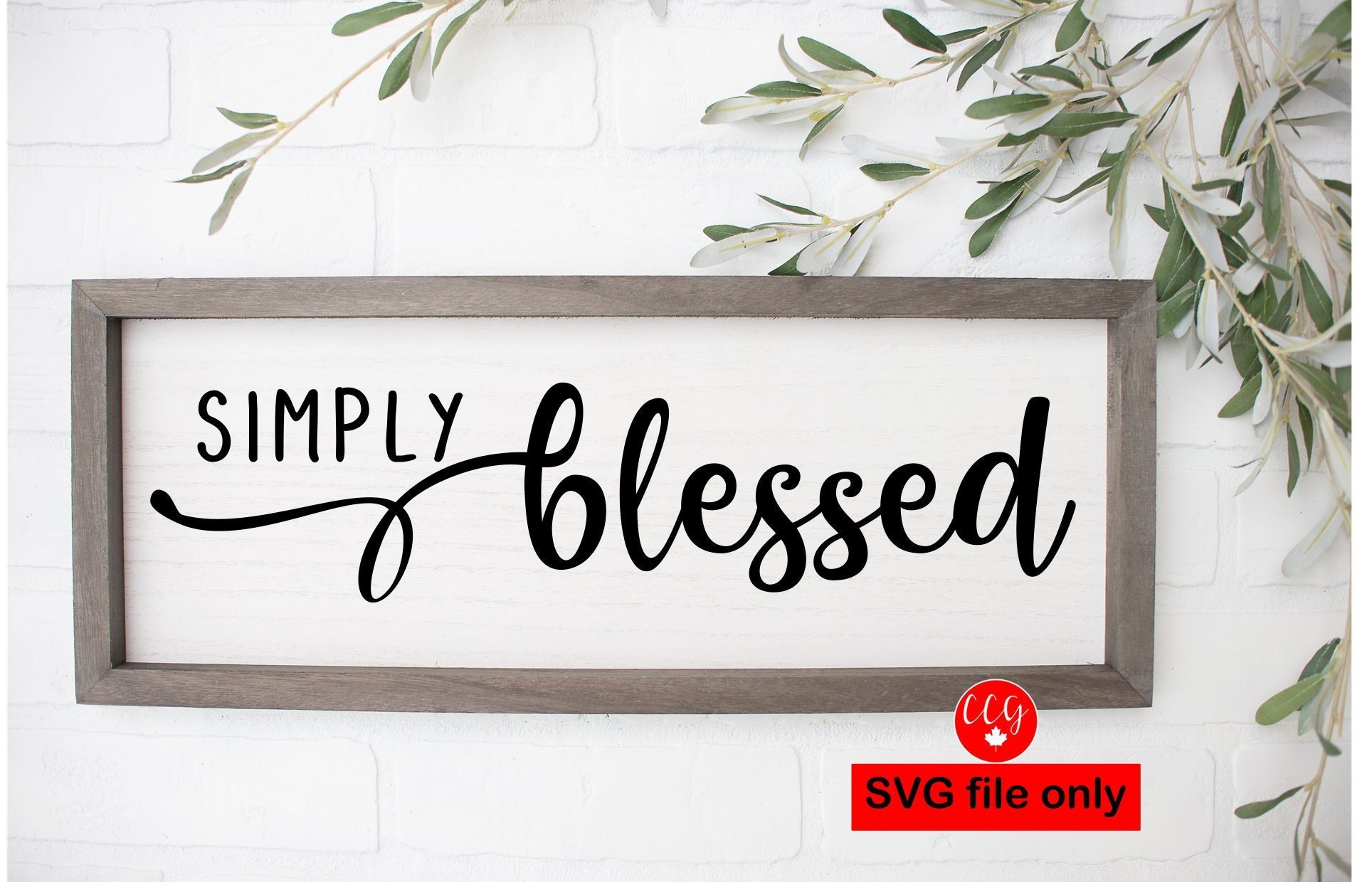 Download Simply blessed SVG file only | Etsy