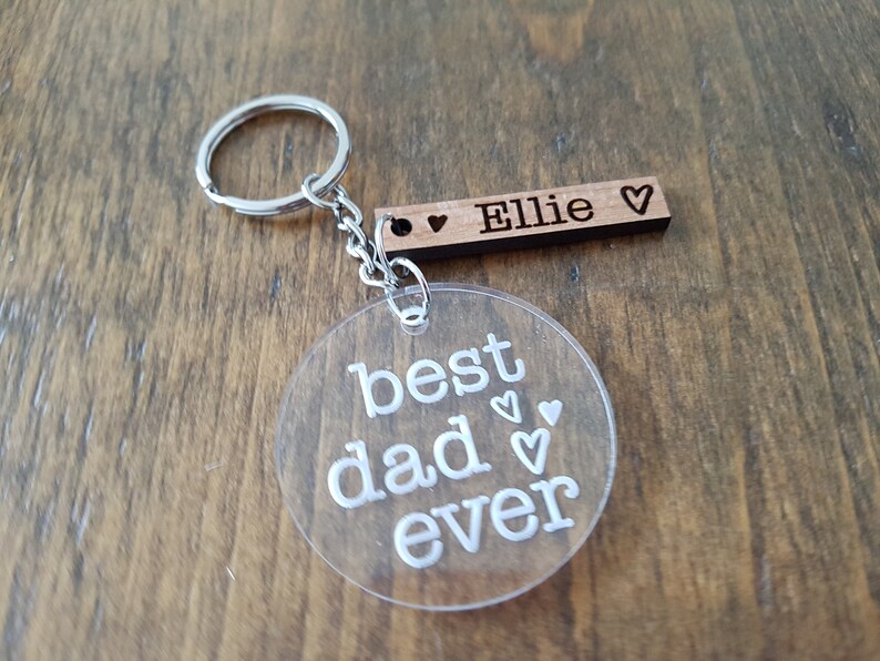 Download Dad Mom SVG File for Glowforge Key chain Personalize | Etsy