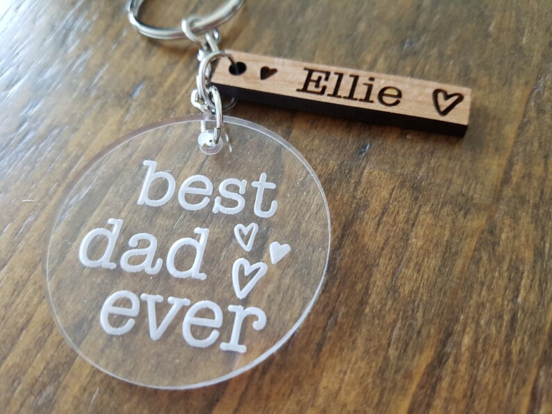 Download Dad Mom SVG File for Glowforge Key chain Personalize | Etsy
