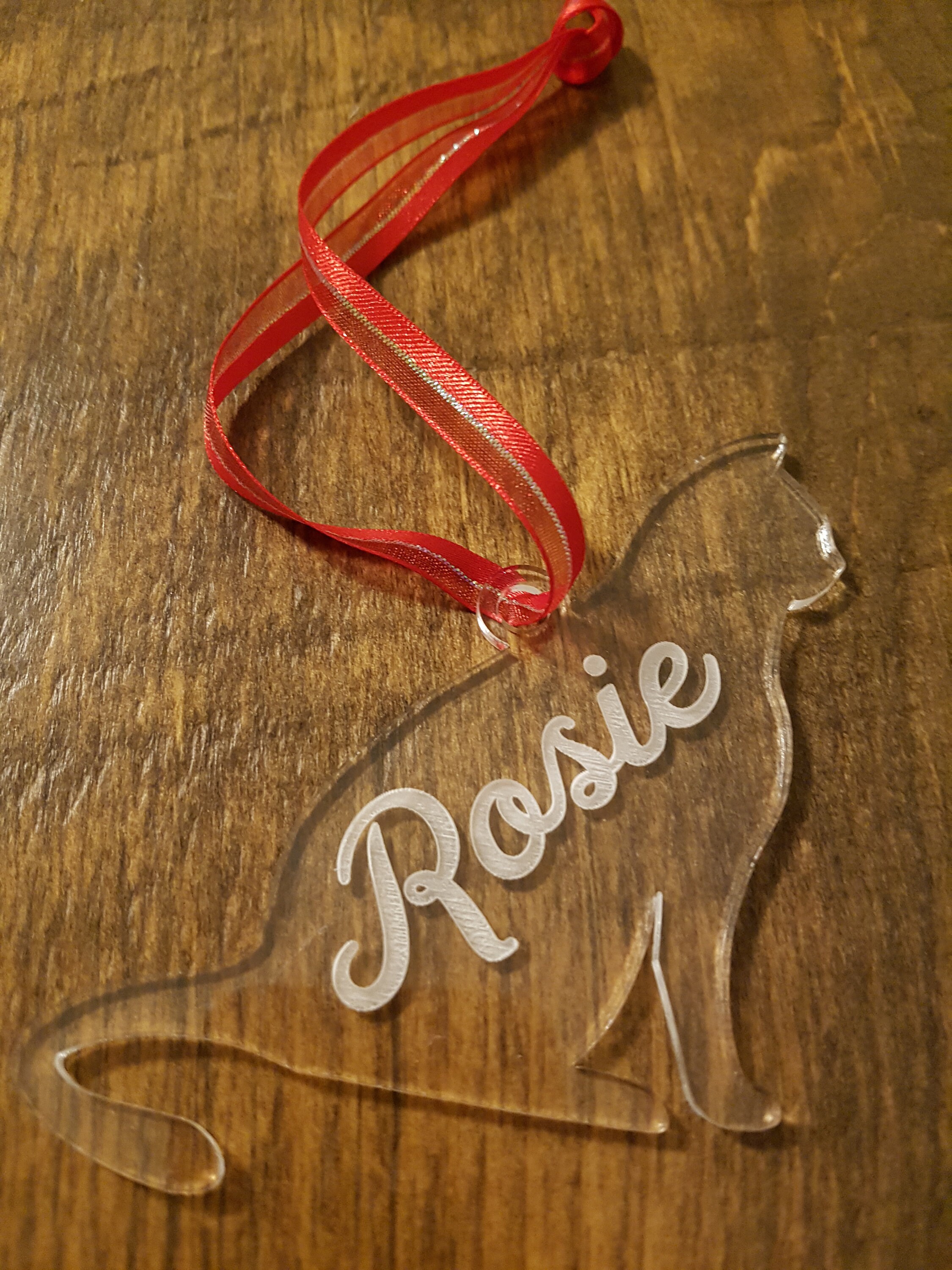 Cat Christmas Ornaments LASER CUT and engraved Etsy
