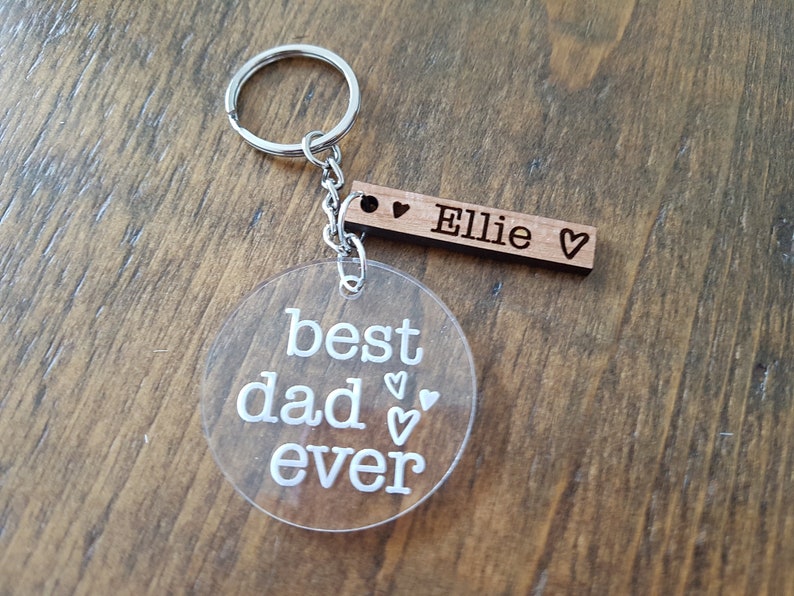 Download Dad Mom SVG File for Glowforge Key chain Personalize | Etsy
