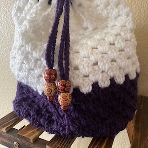 Large Crochet Drawstring Bag/Backpack