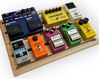 Flat Guitar Pedal Board - 12x18x1 inches - Baltic Birch Plywood + 72-inch Hook and Loop Material.