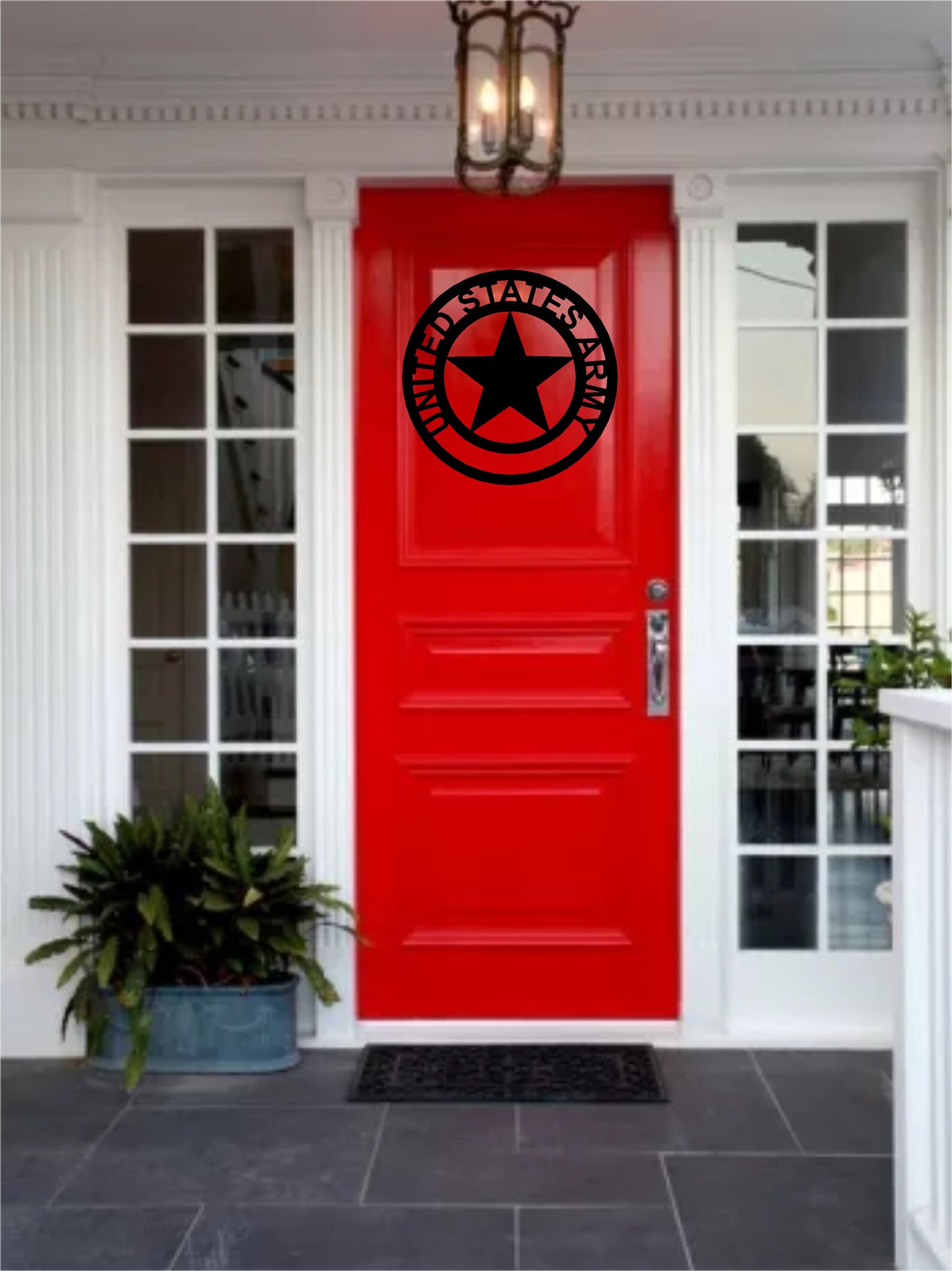 US Army Metal Door Hanger for Front Porch or Patio Door Decor Etsy