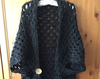 Easy Crochet Sweater Pattern for Women, Simple Cardigan Pattern, Onyx Duster Cardigan, Crochet Women's Fashion, Long Sweater for Women