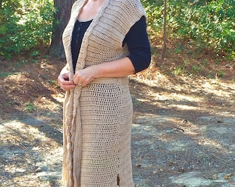 Crochet Vest Pattern for Women, Vintage Mod Vest Crochet Pattern, Sweater Crochet Pattern, Simple Crochet Pattern, Women's Crochet Fashion
