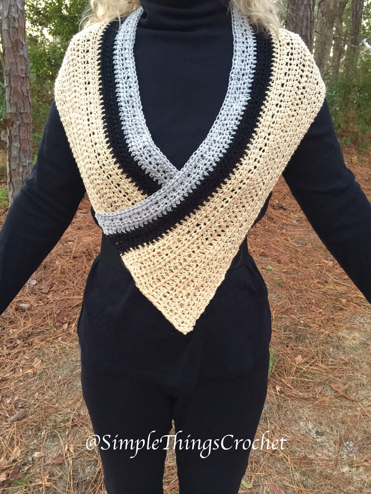 Easy Crochet Wrap Pattern Simple Crochet Shawl Elegant | Etsy
