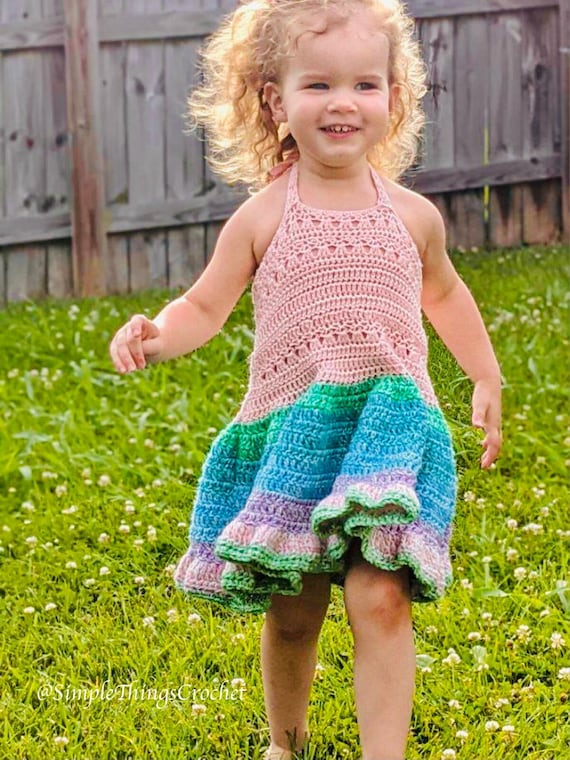 Crochet Todder Dress, Sofia Toddler Dress, Easy Crochet Girl's Dress,  Crochet Summer Dress for Toddlers, Halter Dress for Little Girls - Etsy