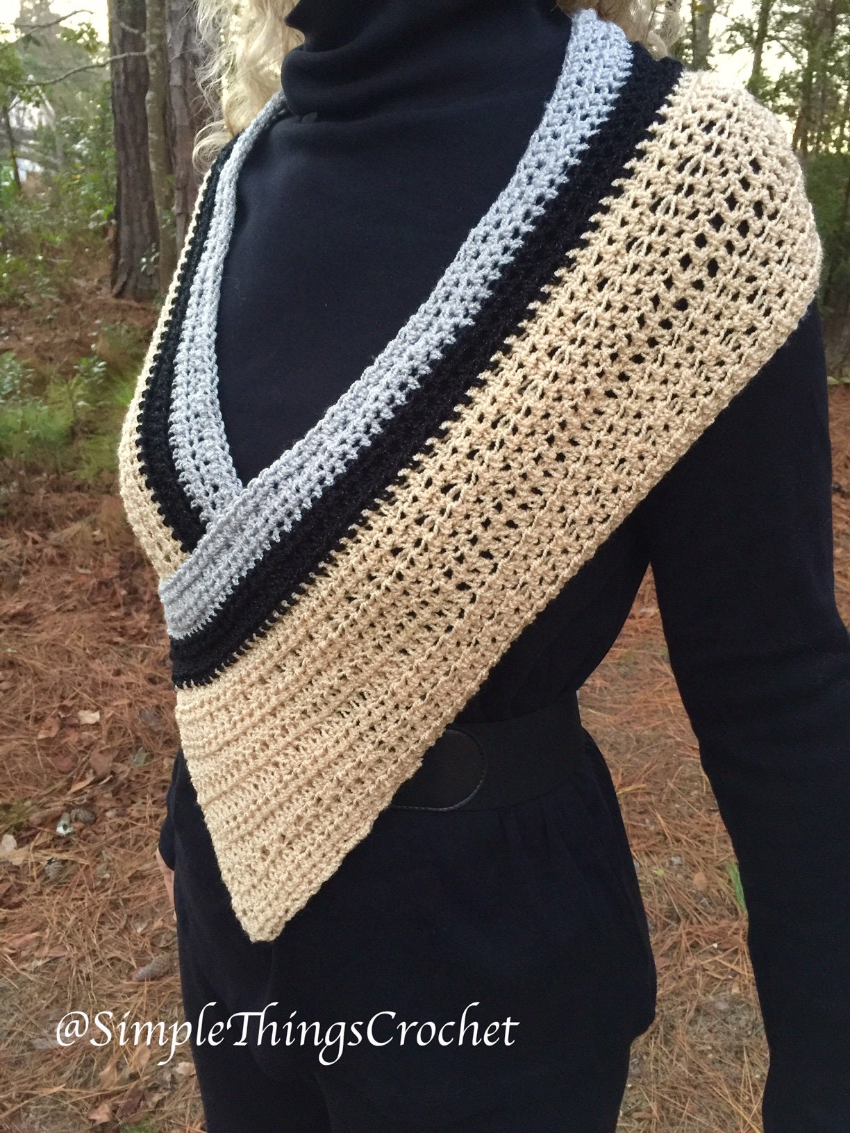 Easy Crochet Wrap Pattern Simple Crochet Shawl Elegant | Etsy