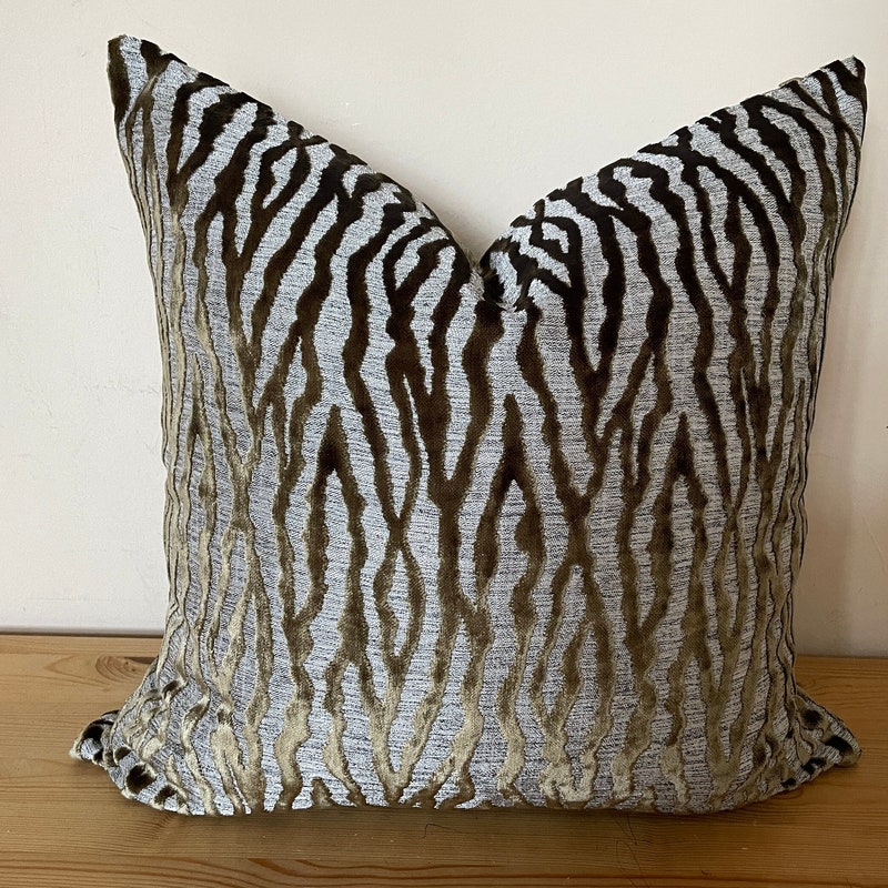 Grey Brown Pillow Etsy