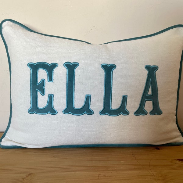 Applique Monogram Pillow Etsy