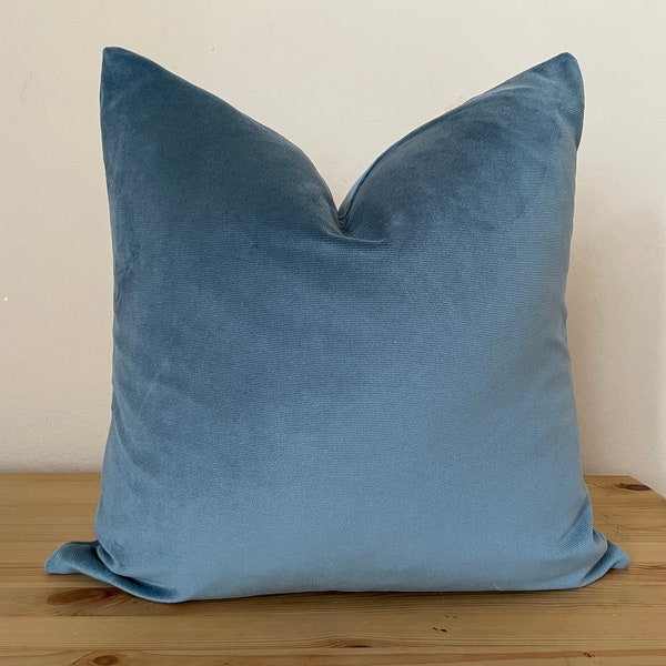 Blue Velvet Pillow Etsy