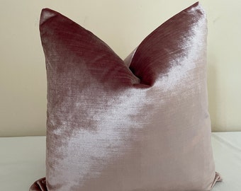 pink velvet pillow cover, glisten light pink pillow, blush shimmer pillow,  pink throw pillow, pink designer velvet pillow