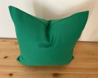 Green wool pillow cover, Green solid pillow, Christmas pillow, All size pillows, Both side same pillow