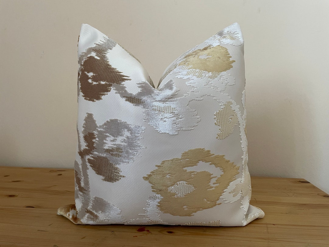 Beige Velvet Pillow Cover Abstract Shimmer Pillow Caramel Etsy