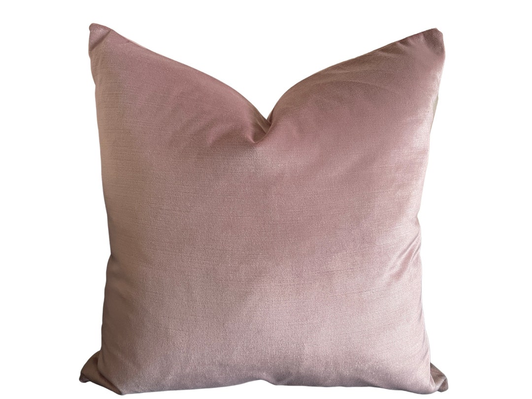 Dusty Pink Velvet Pillow Cover Pink Velvet Throw Pillow, Pink Cushion