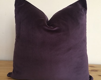 purple velvet pillow cover, velvet pillow, purple cushion cover