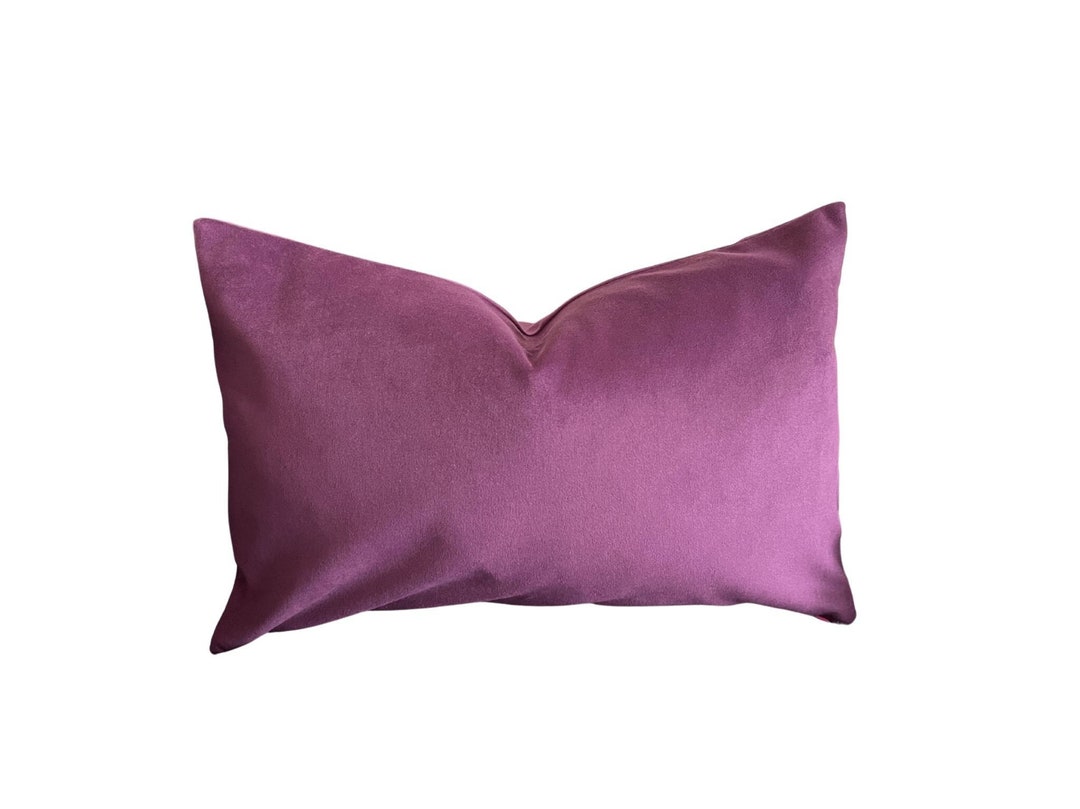 Purple Velvet Pillow Cover Purple Cushion Dark Purple Etsy