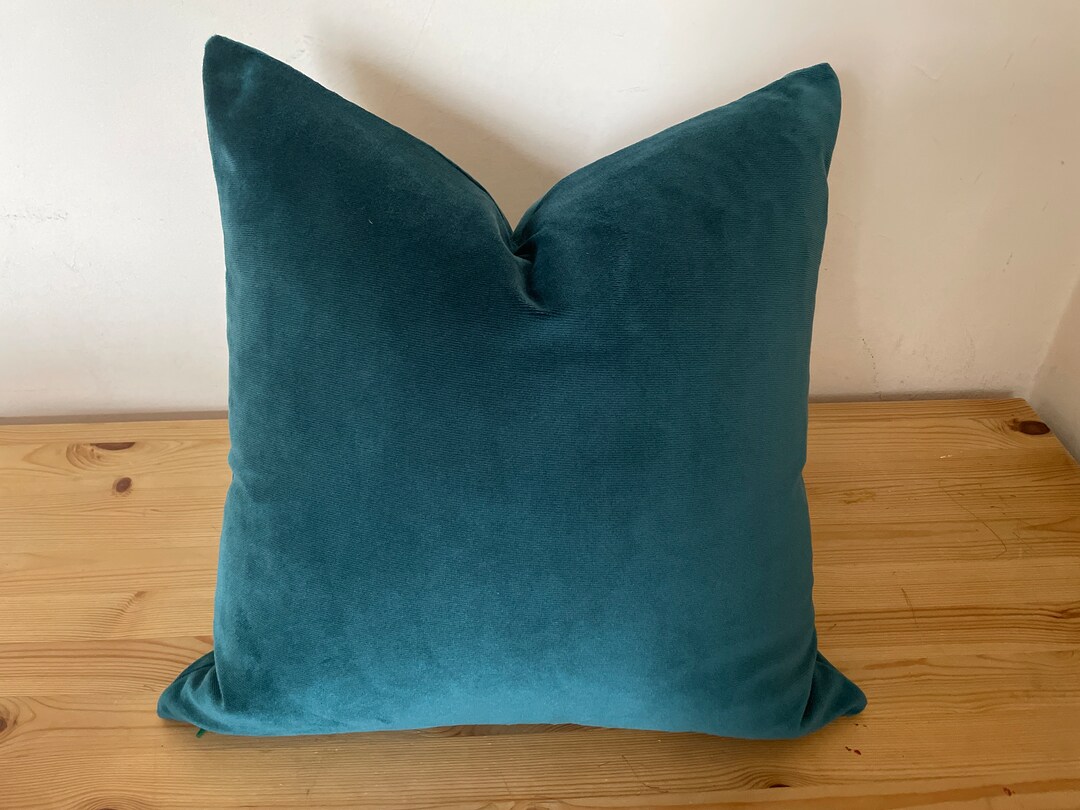 Teal Green Velvet Green Pillow Cover, Teal Velvet Pillow, Teal Lumbar
