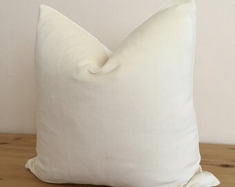 white velvet euro sham